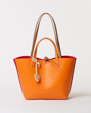 Bolso reversible fucsia-naranja - Imagen 2