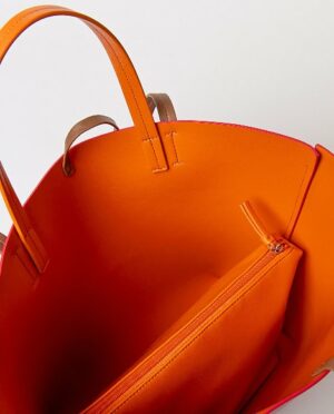 Bolso reversible fucsia-naranja - Imagen 4