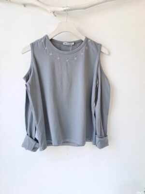 Camiseta cut out gris - Imagen 2