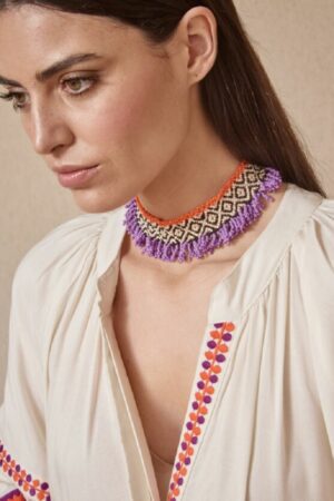 Choker multi fucsia - Imagen 2