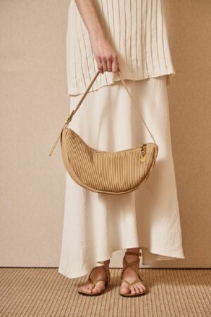 Bolso medialuna beige - Imagen 3