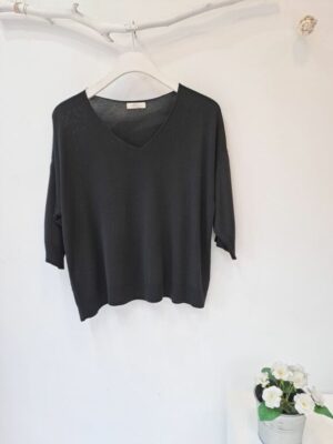 Jersey suave pico negro
