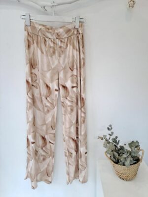 Pantalón estampado marfil