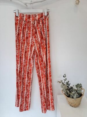 Pantalón estampado naranja