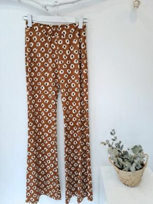 Pantalón campana marrón
