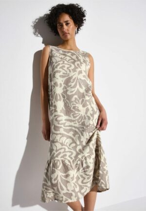 Vestido midi lino estampado