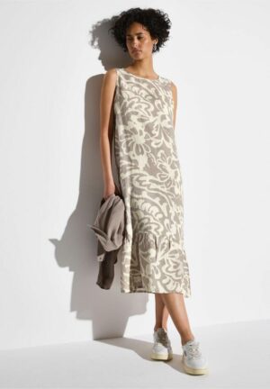Vestido midi lino estampado - Imagen 2
