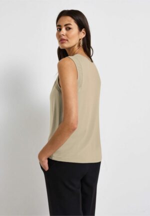 Top beige detalle gasa - Imagen 2