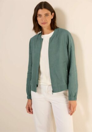 Chaqueta lino verde salvia - Imagen 2