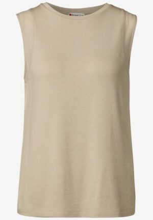 Top beige detalle gasa - Imagen 4
