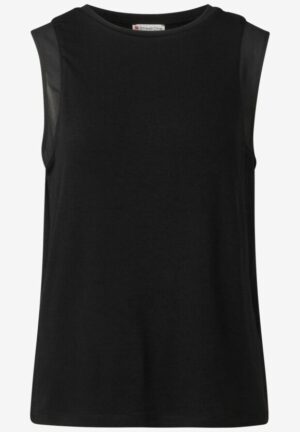 Top negro detalle gasa - Imagen 4