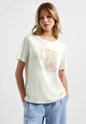 Camiseta blanca con dibujo estampado