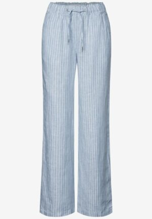 Pantalón lino rayas azul - Imagen 4