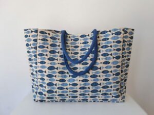 Bolsa grande peces azul