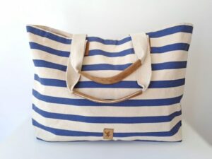 Bolsa mediana rayas marino