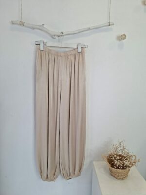 Pantalón bombacho marfil