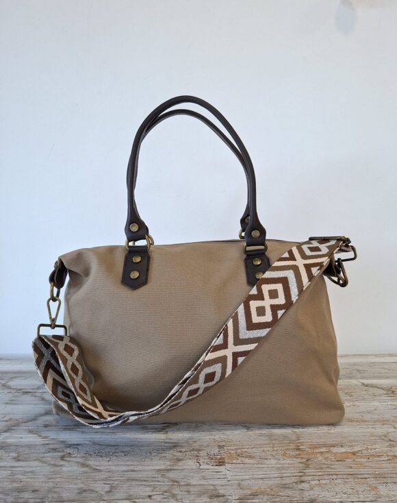 Bolso lona camel personalizado - Imagen 4