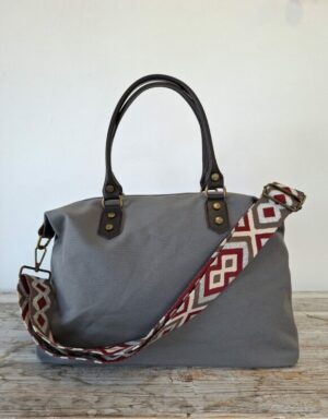 Bolso lona gris personalizado