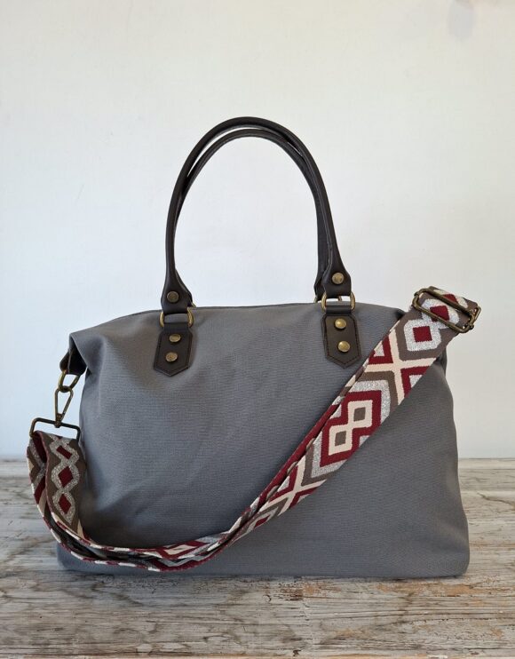 Bolso lona gris personalizado
