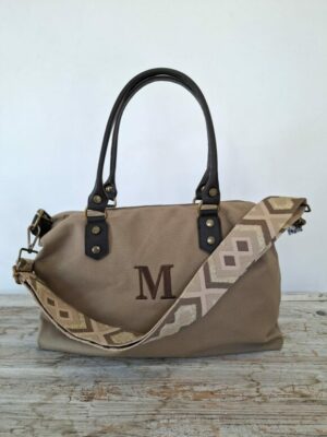 Bolso lona camel personalizado