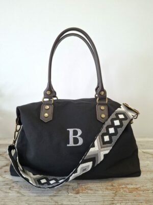 Bolso lona negro personalizado
