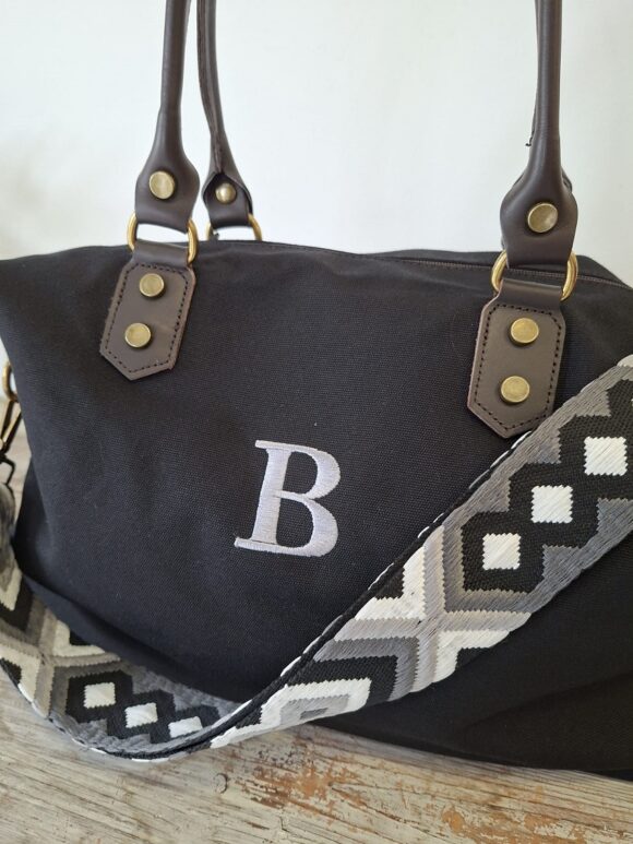 Bolso lona negro personalizado - Imagen 2