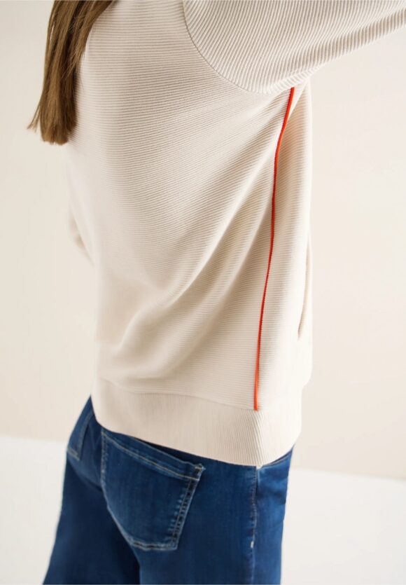 Chaqueta beige detalle naranja - Imagen 3