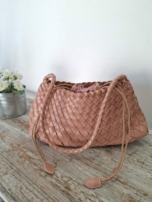 Bolso saquito rosa palo