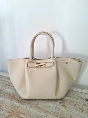 Bolso piel marfil