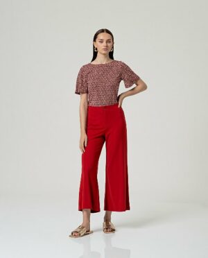 Pantalón crop teja