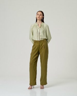 Pantalón recto verde