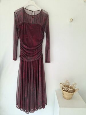 Vestido Natalia granate