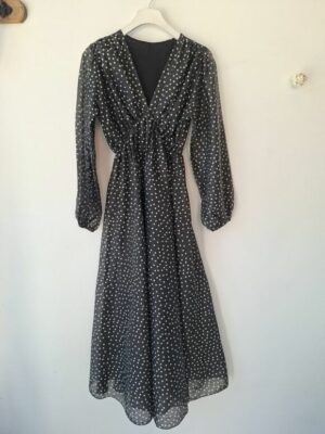 Vestido lunares negro