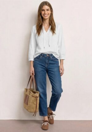 Blusa blanca bordado