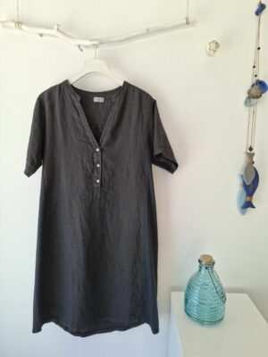 Vestido Mao carbón