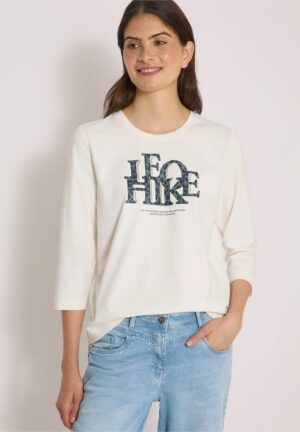 Camiseta marfil letras