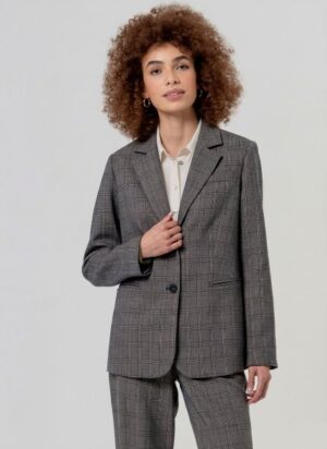 Americana cuadros gris