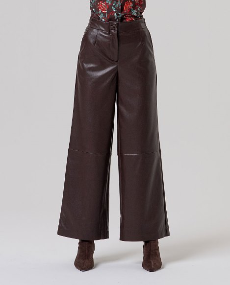 Pantalón polipiel marrón - Imagen 2