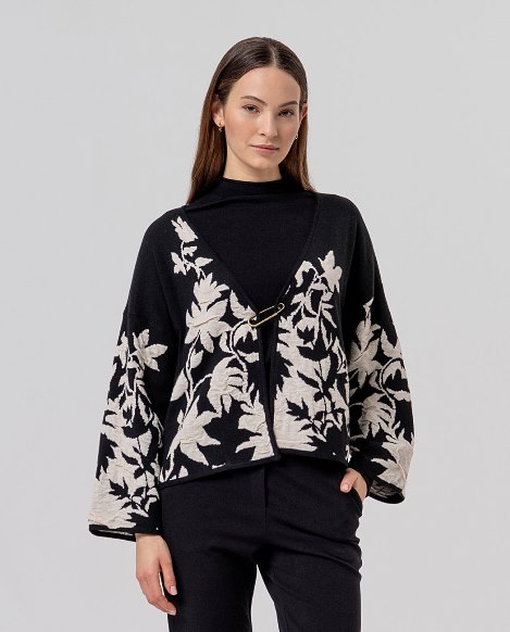 Kimono estampado negro