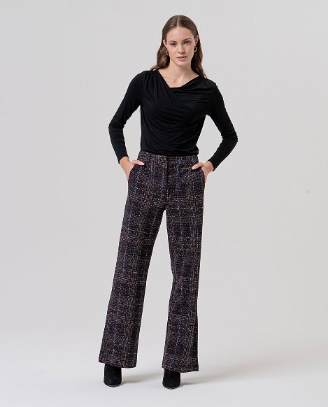 Pantalón cuadros negro