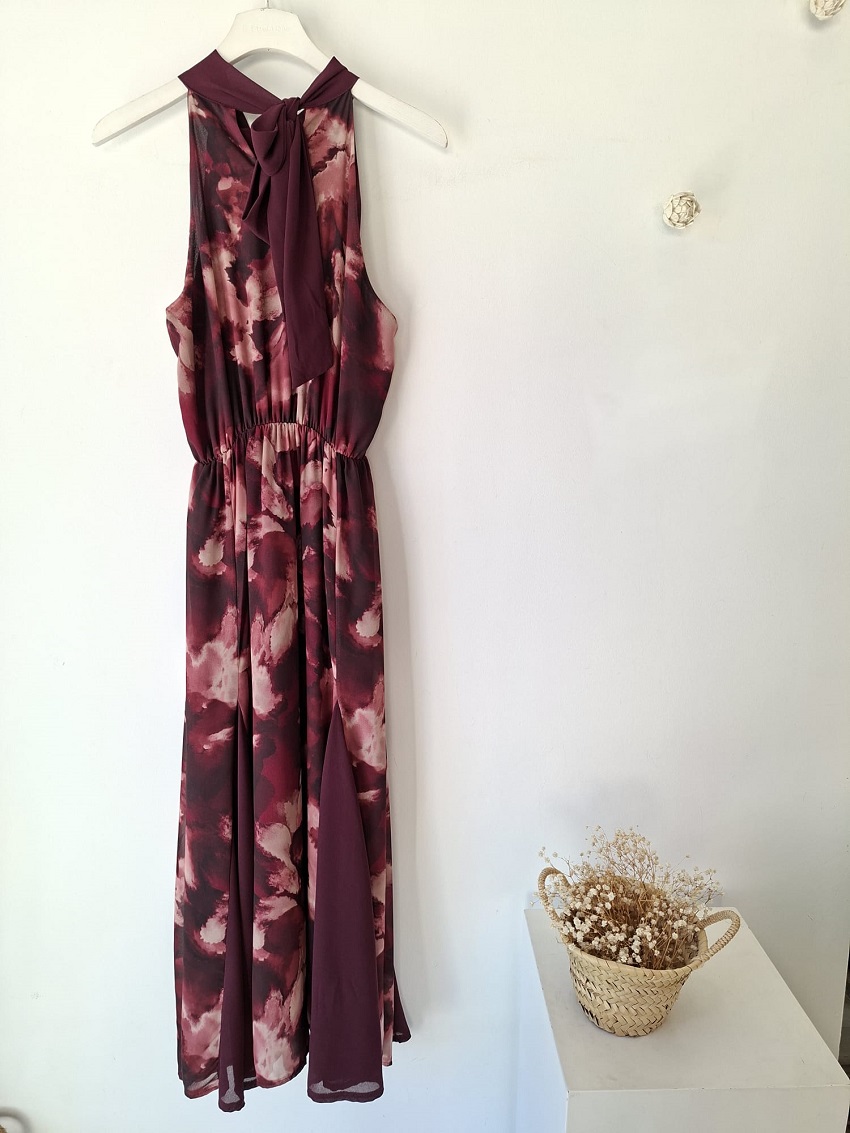Vestido Amanda vino - Imagen 2