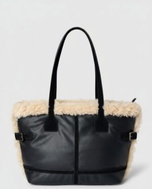 Bolso shopper pelito negro