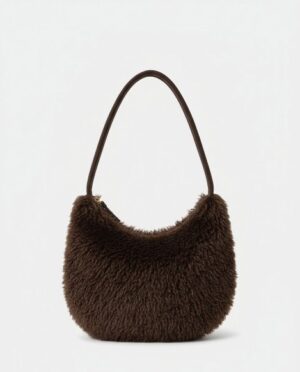 Bolso hombro pelo marrón