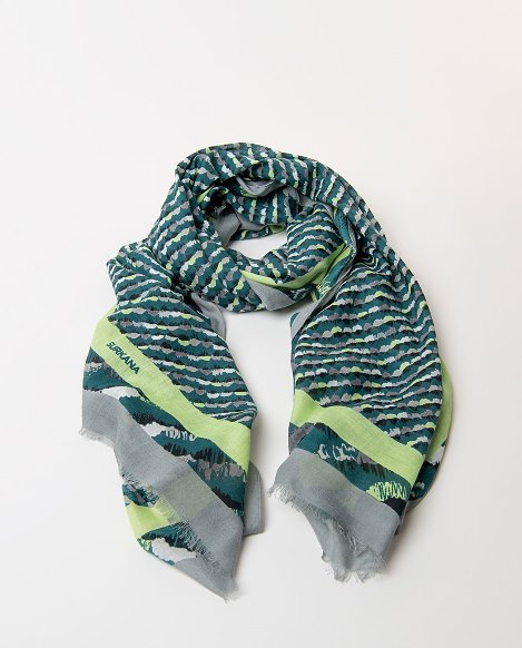 Pañuelo estampado verde con lima