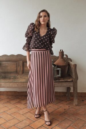 Falda gasa rayas