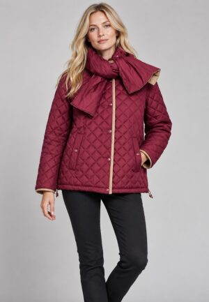 Chaqueta reversible cuello granate